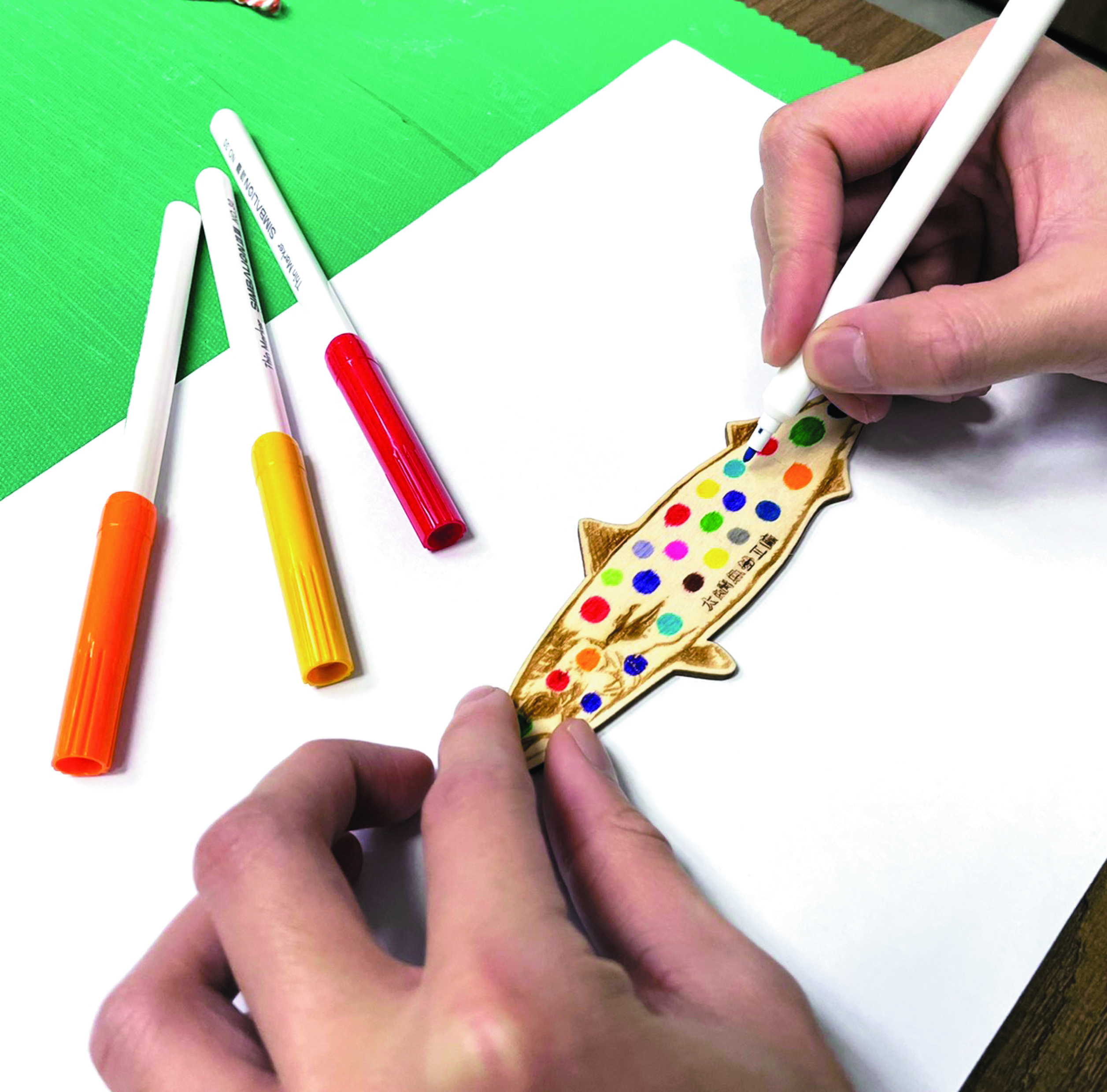 DIY木雕鯖魚彩繪掛飾