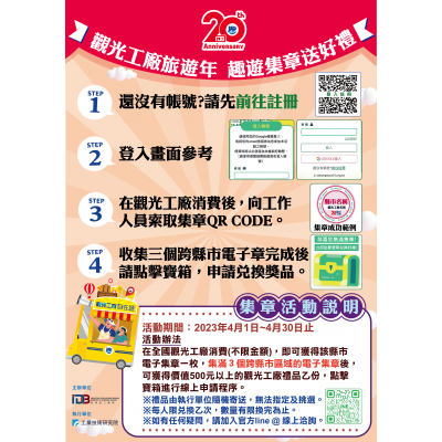 觀光工廠旅遊年 趣遊集章送好禮
