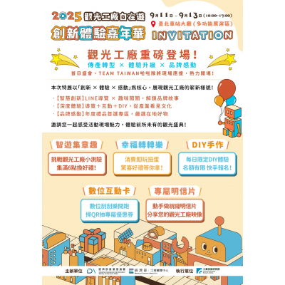 2025觀光工廠自在遊-創新體驗嘉年華