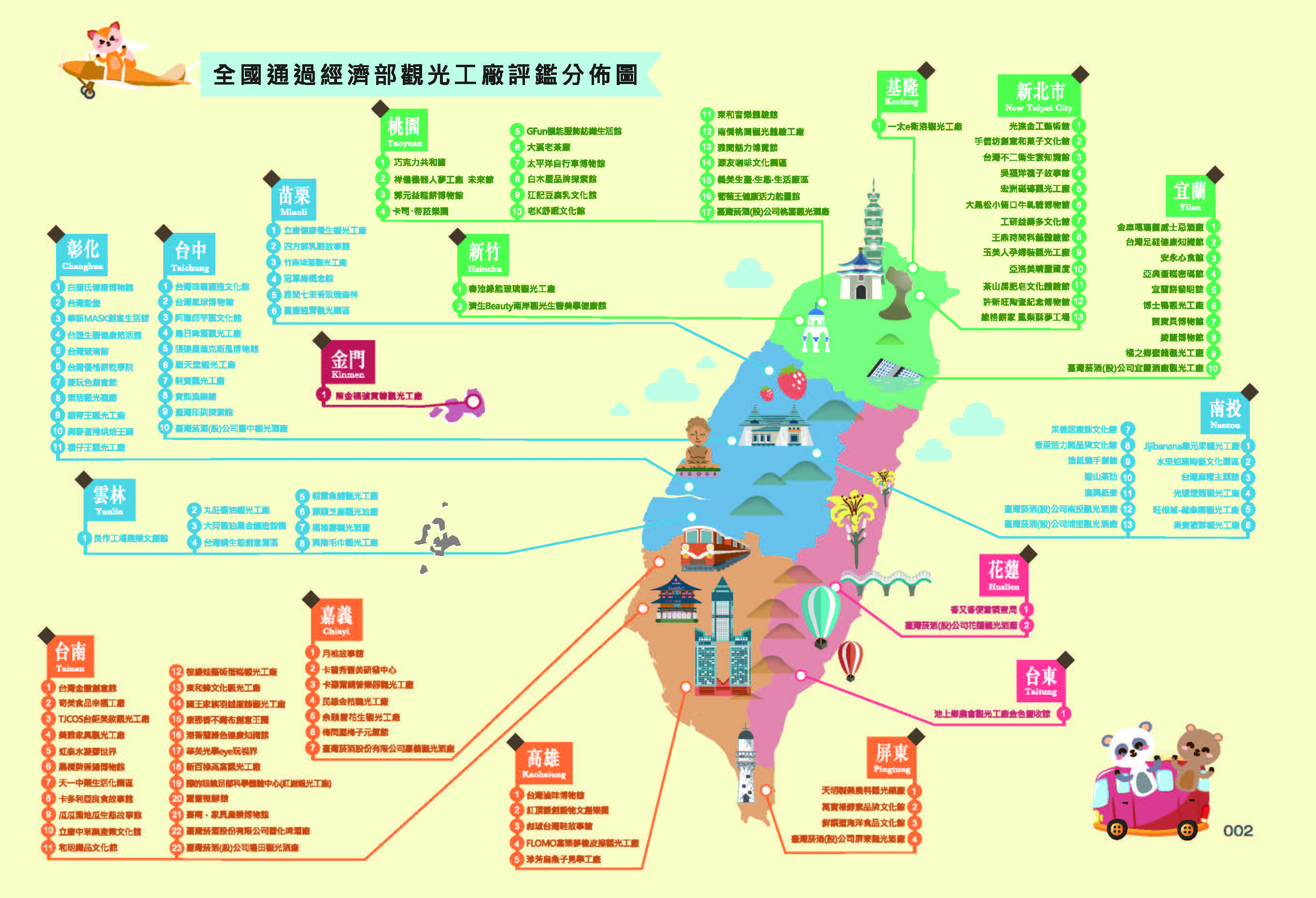 2017年度廠商專訪-01評鑑廠商分佈圖+列表